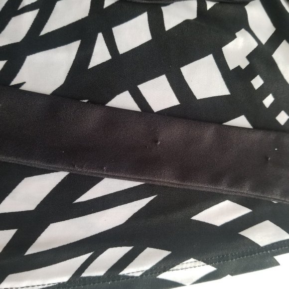 🛍️❤️ Beechers Brook Tie Back Black and White Babydoll Blouse Size M🛍️❤️ - Picture 10 of 10